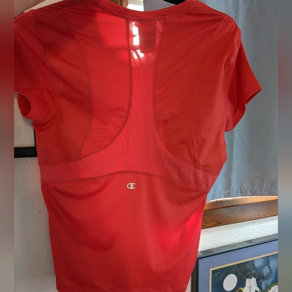 Champion Red Shape Athletic Short Sleeve Top SZ XL - Picture 3 of 4